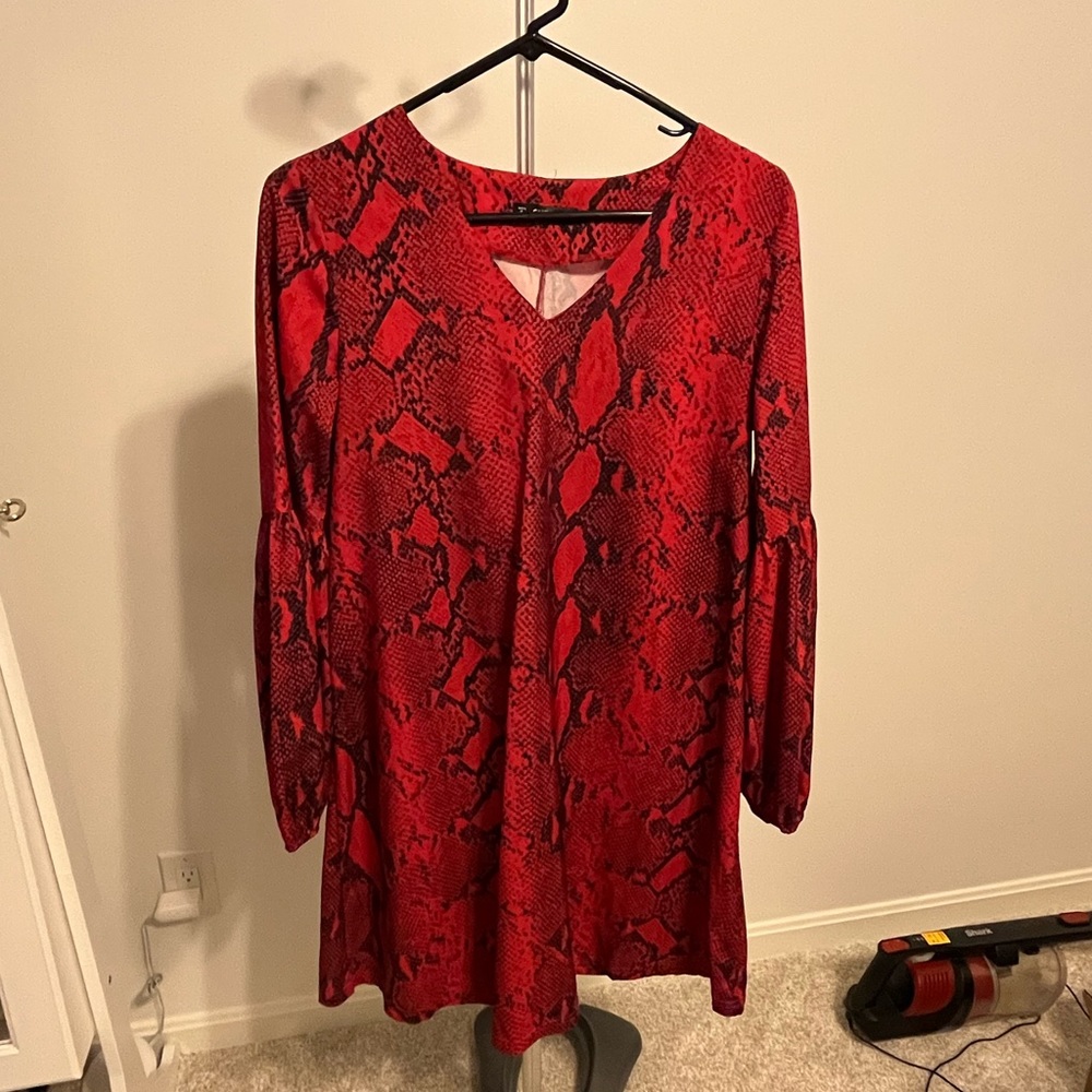 Red Snakeskin Dress